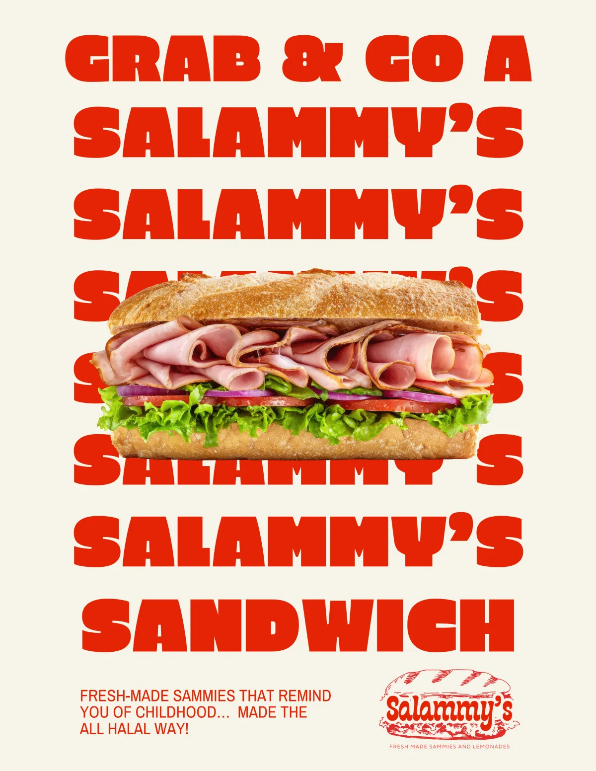 Hand-drawn illustration of three lemonade glasses: classic, strawberry, and mint, with ice and fruit slices, in a retro style on a cream background