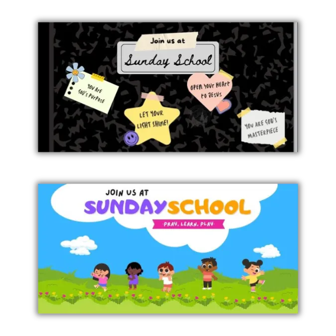 Email graphics for sunday school