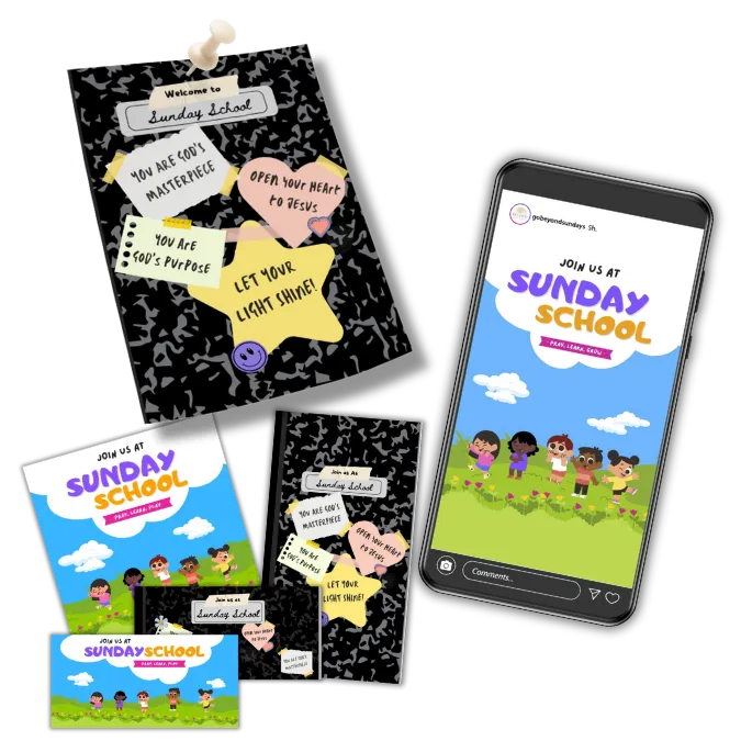 Examples of Sunday school graphics