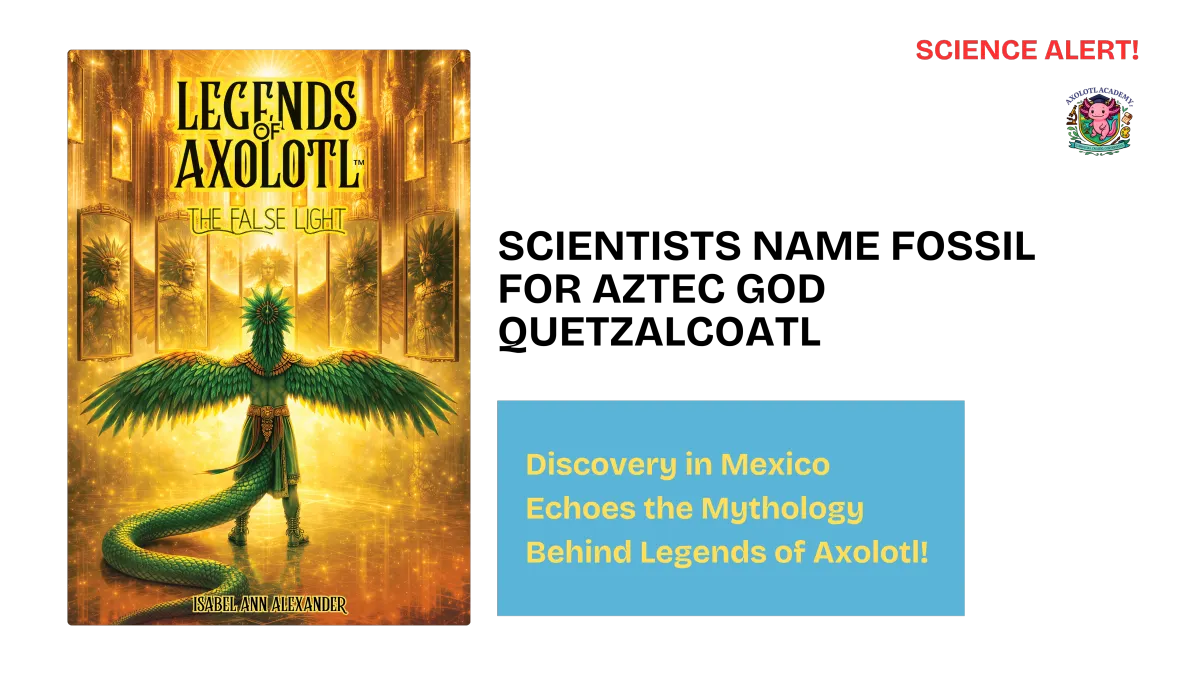 A new fossil axolotl species named Ambystoma quetzalcoatli is more than a paleontology headline. It is peer reviewed science publishing the exact mythology behind the Legends of Axolotl series.