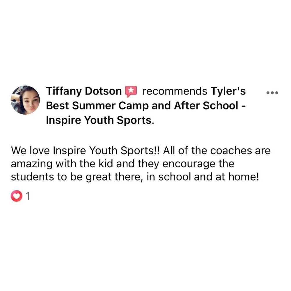 5 Star Review For Inspire Youth Sports Forney