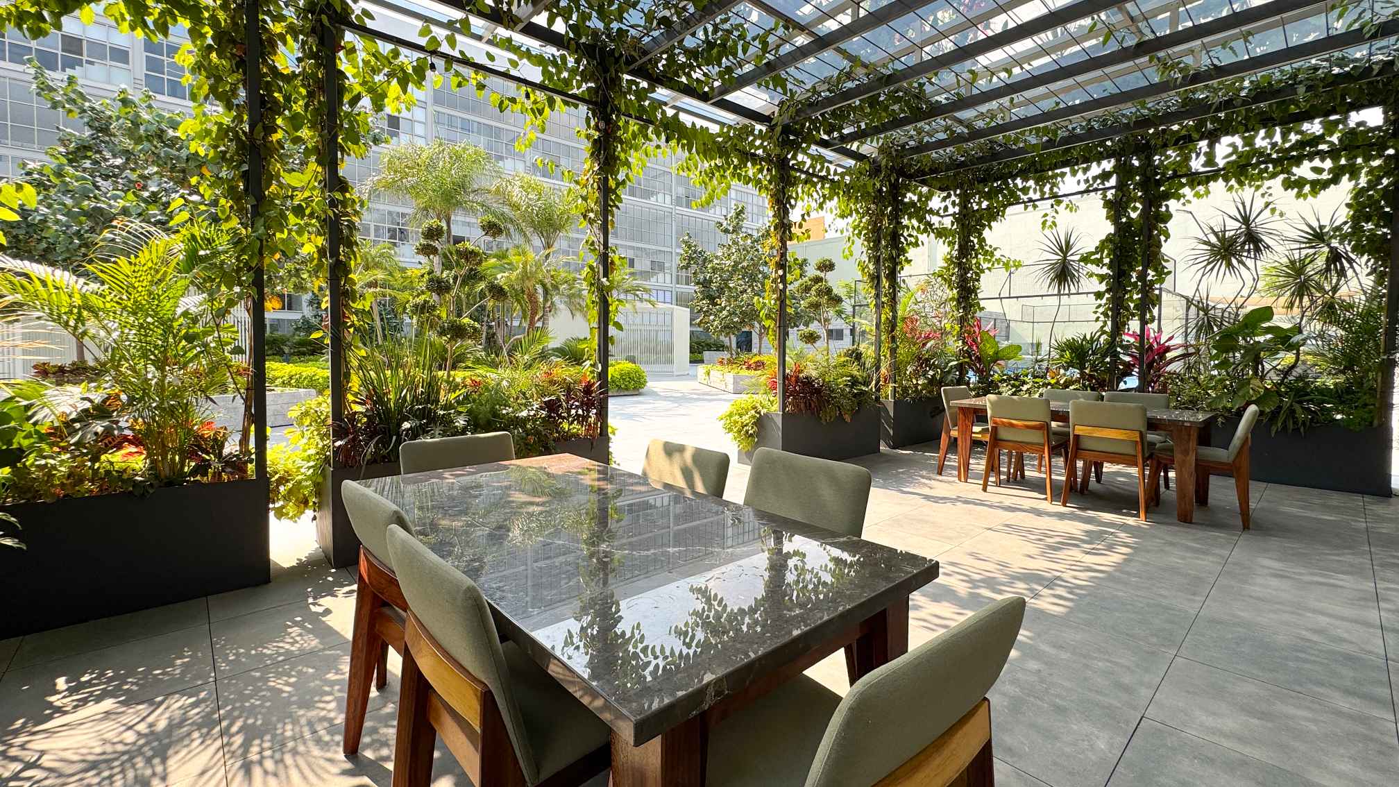 Explanada del area de canchas