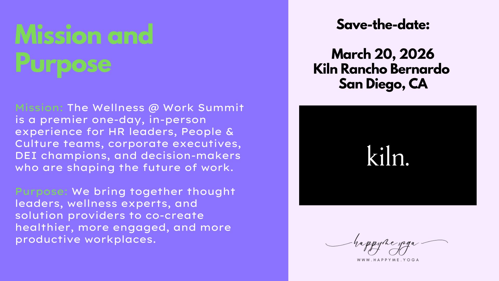 Wellness@Work Summit Mission