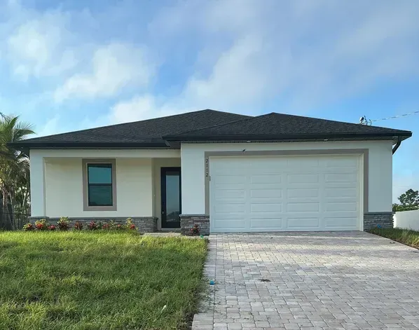 one-story southwest florida home with 2-car garage