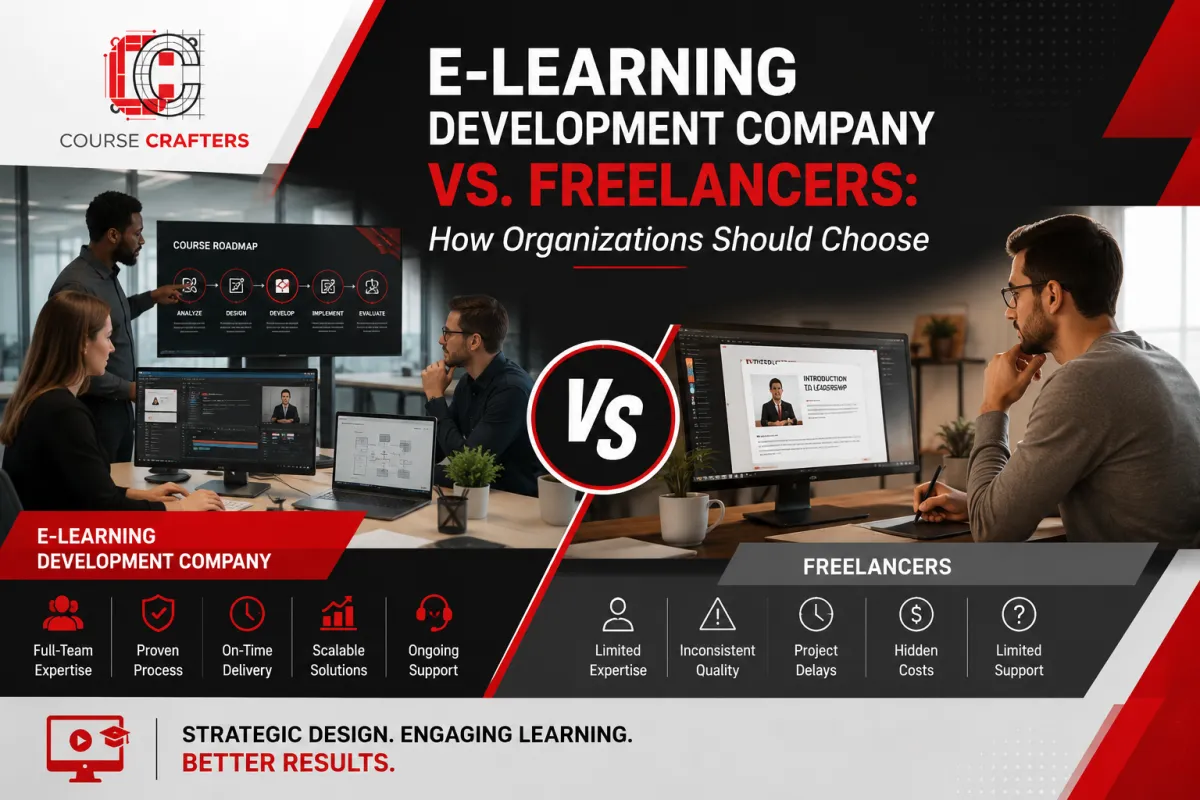 E-Learning Development Company vs. Freelancers: How Organizations Should Choose