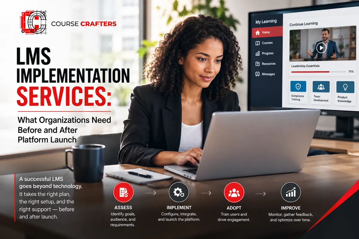 LMS implementation services helping organizations plan, launch, and optimize a professional learning platform.