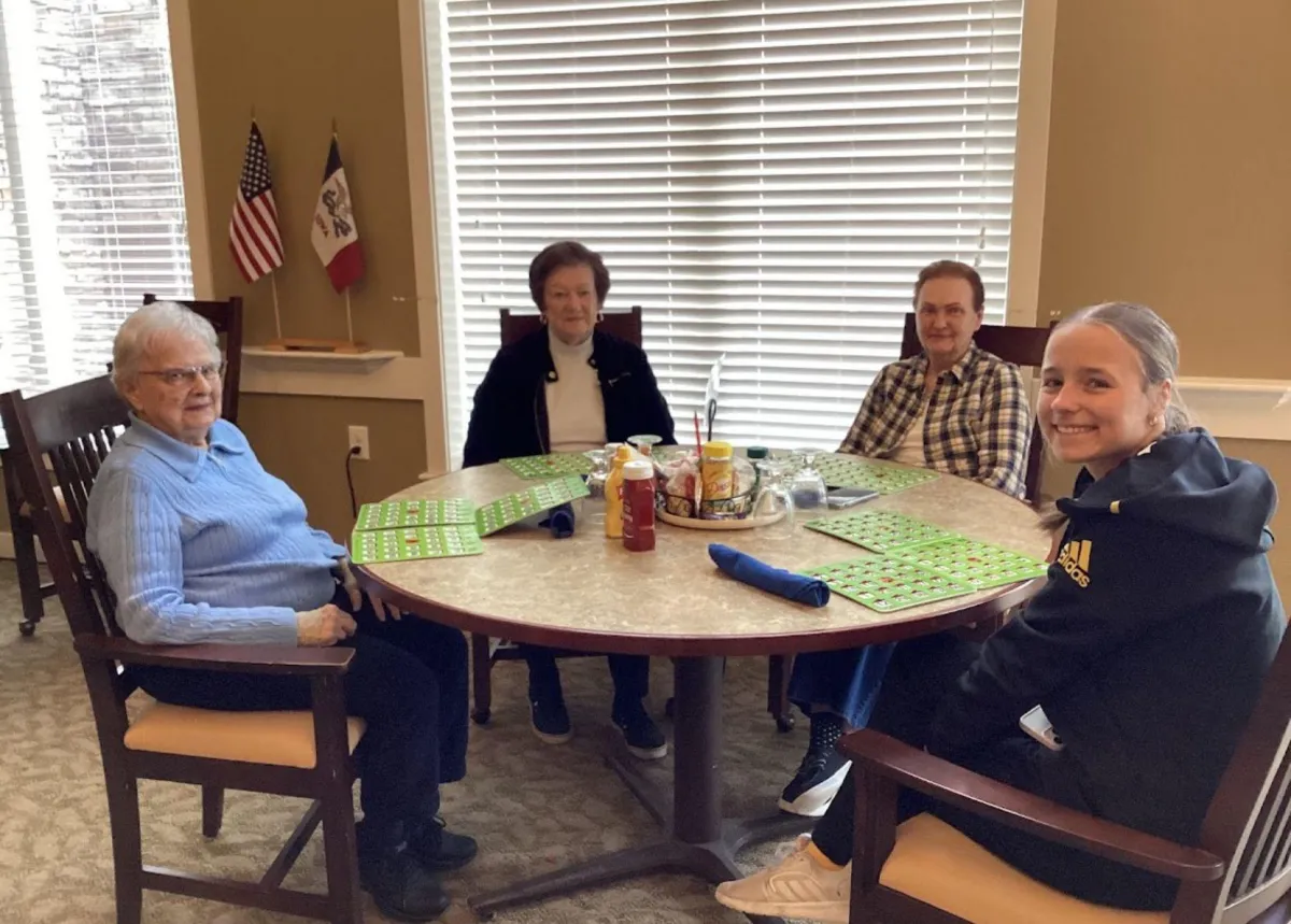 A group of friends at a coffee shop