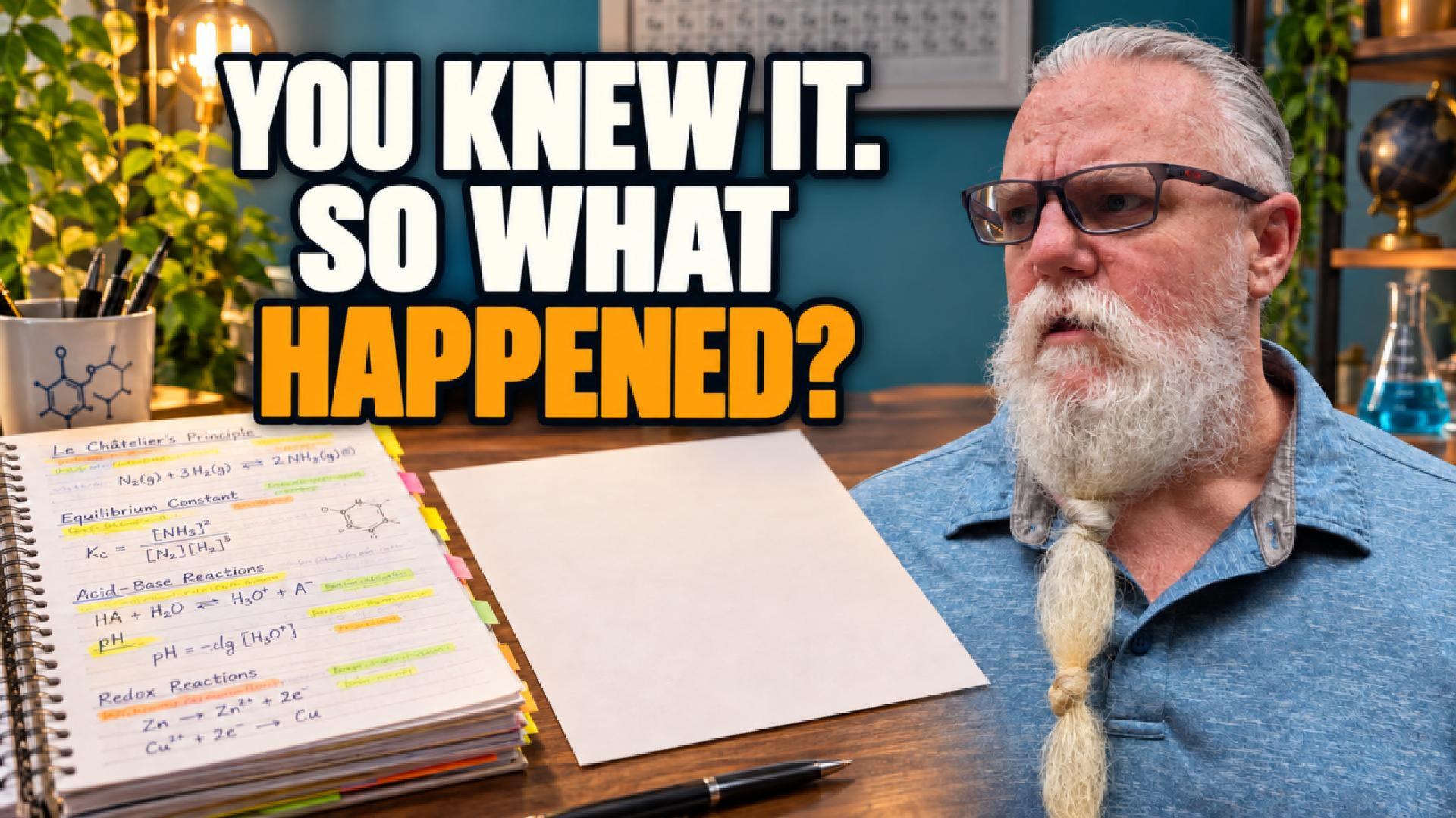 They Understand the Homework. So What Happens on the Chemistry Test?