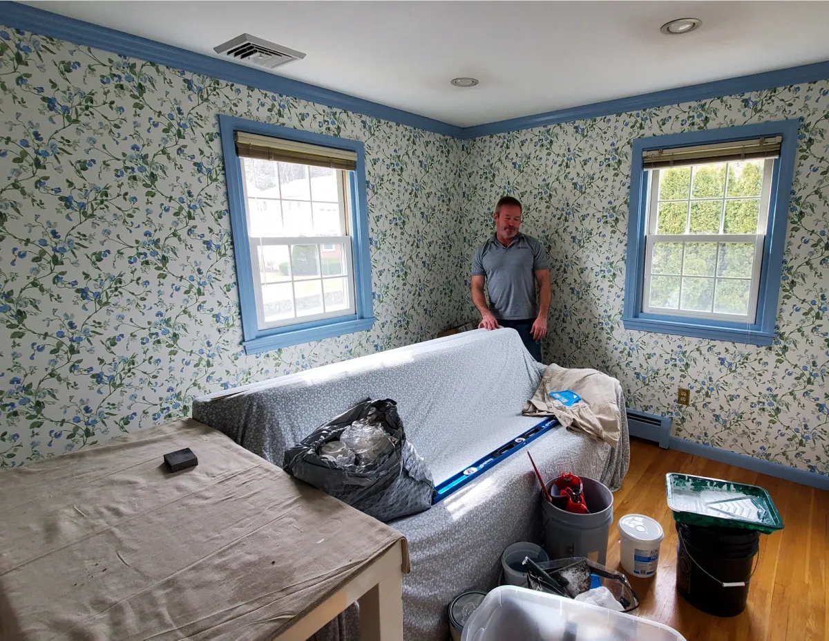 Wallpapering by Premier Painting and Wallpapering in Peabody