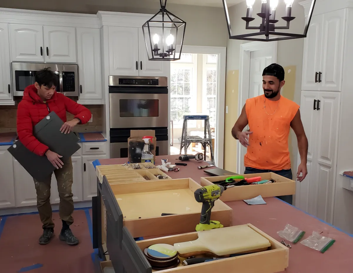 Premier Painting & Wallpapering painting cabinets Peabody MA