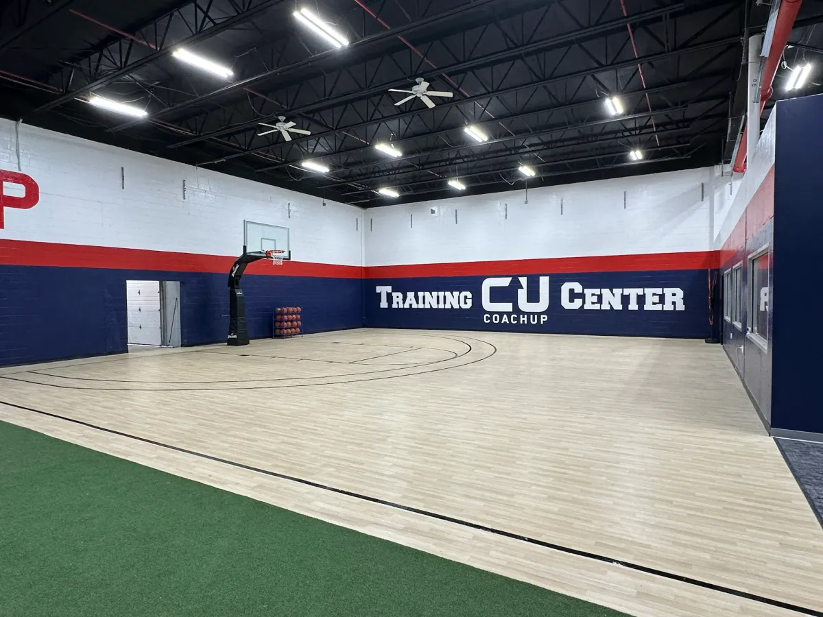 room with glass divider and white curtain