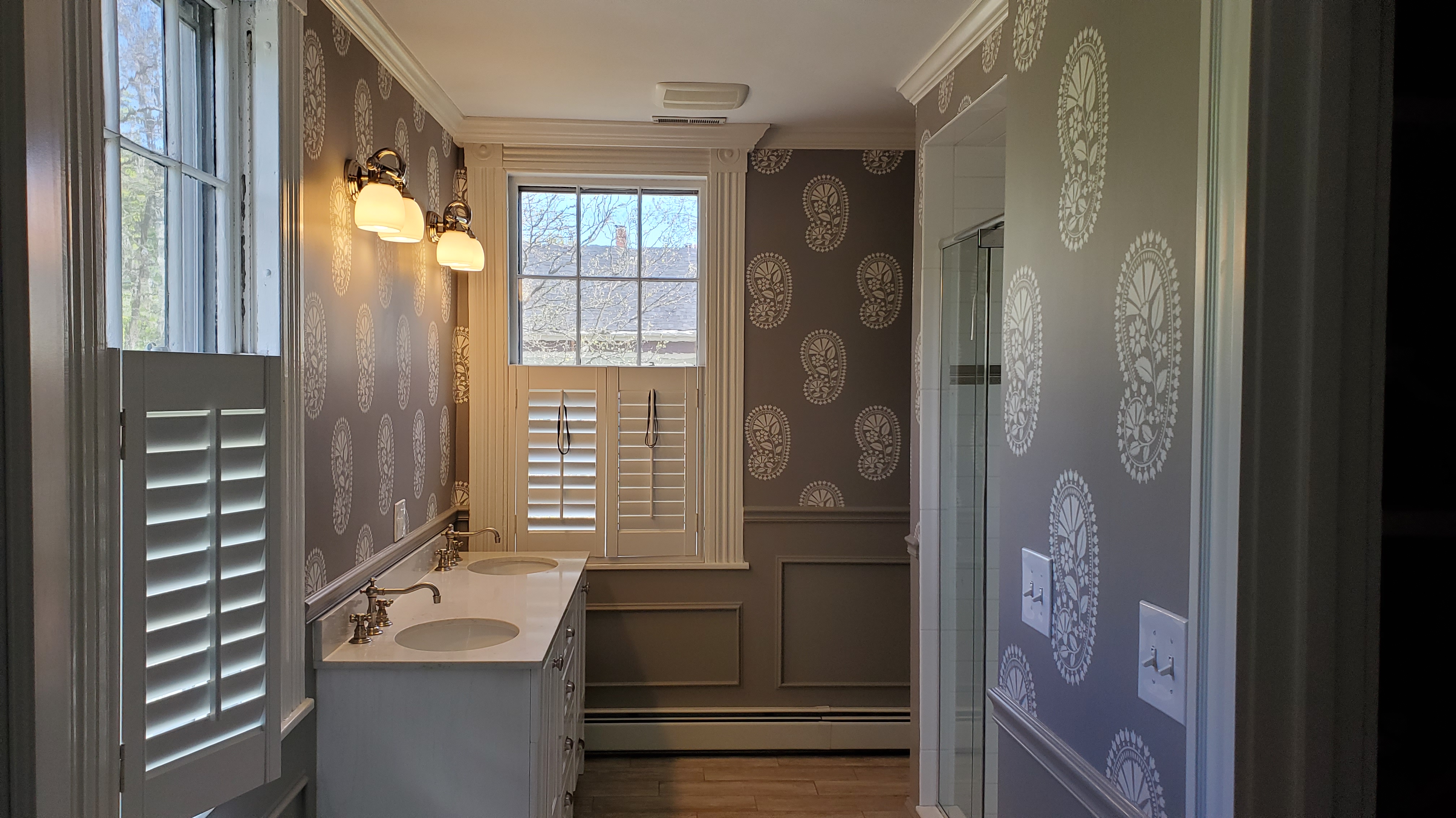 geometric shape digital wallpaper