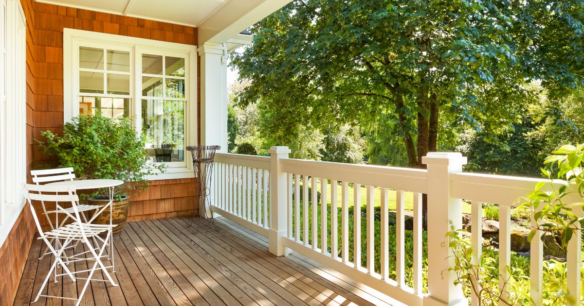 Custom covered porch in Boise built for shade, snow load, and year-round outdoor living by Decked Out.
