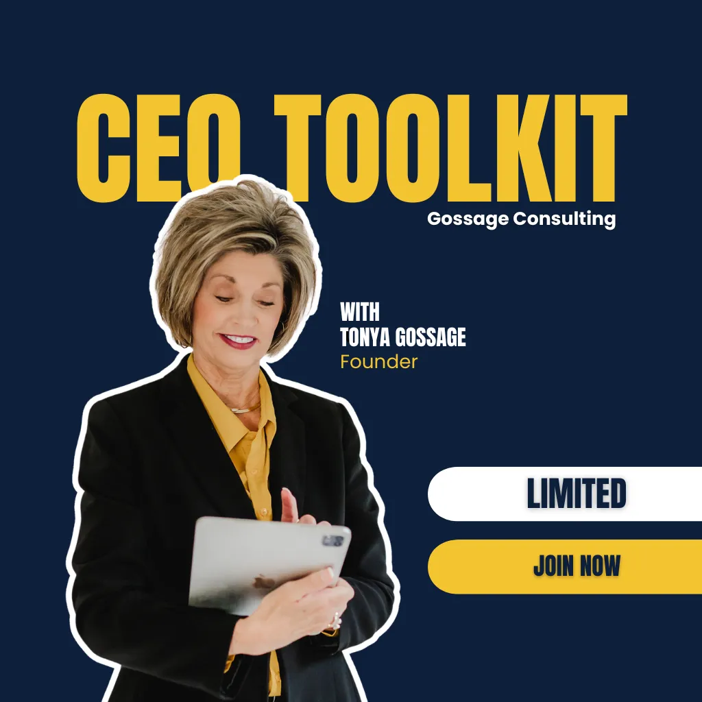 Exclusive CEO Toolkit for business growth by Gossage Consulting.