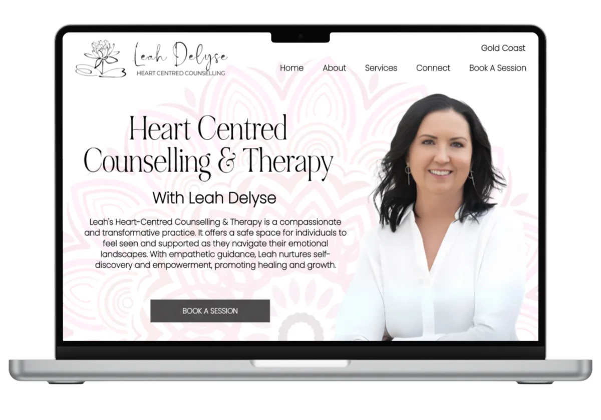 Heart Centered Counselling website design by Shelley Colthurst | Attune Website Design