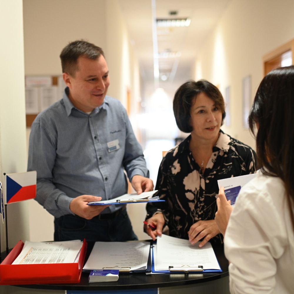 Foreign professionals in a Czech office environment