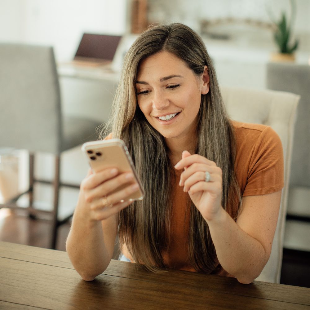 Professional checking career advice on mobile