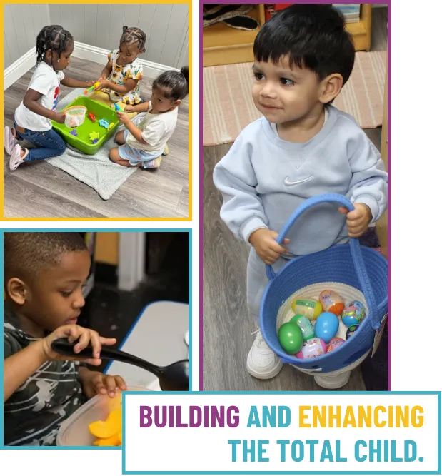 children playing in preschool