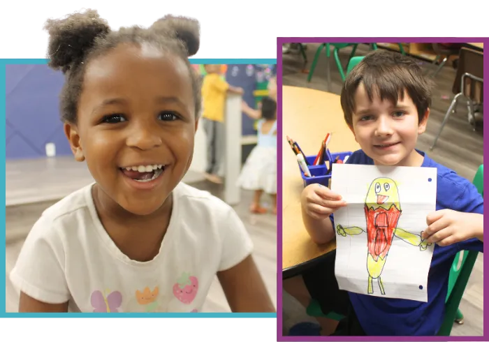 happy children in childcare