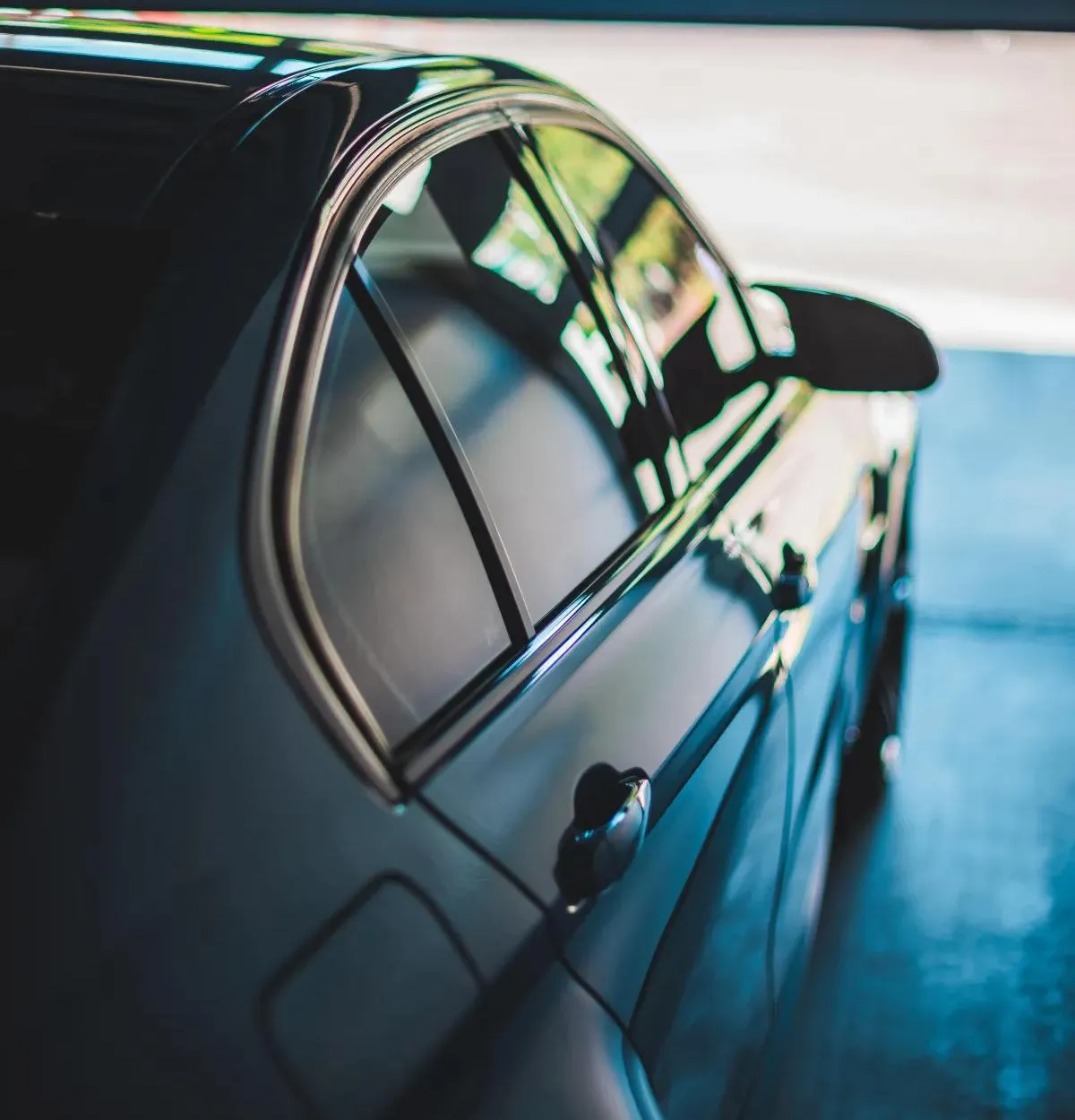 tinted car window