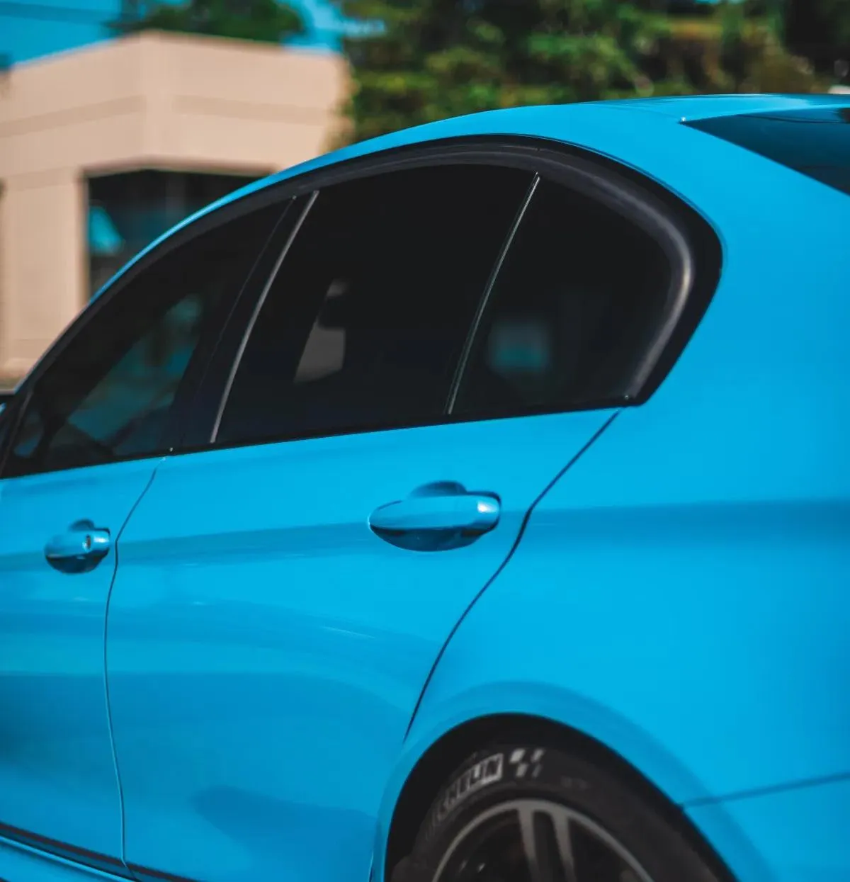 tinted car window