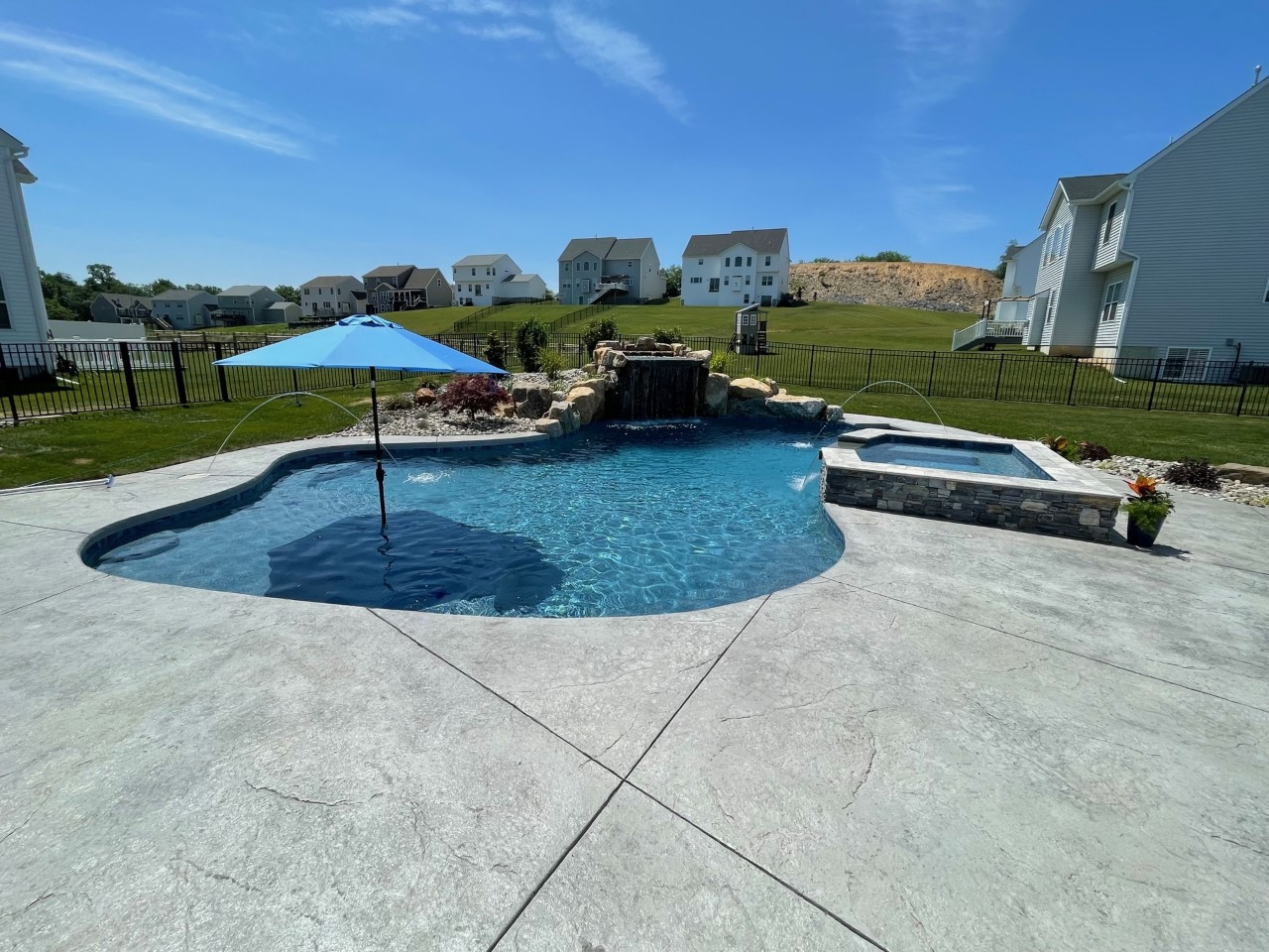 Hempstead Concrete builds and installs pool deck.