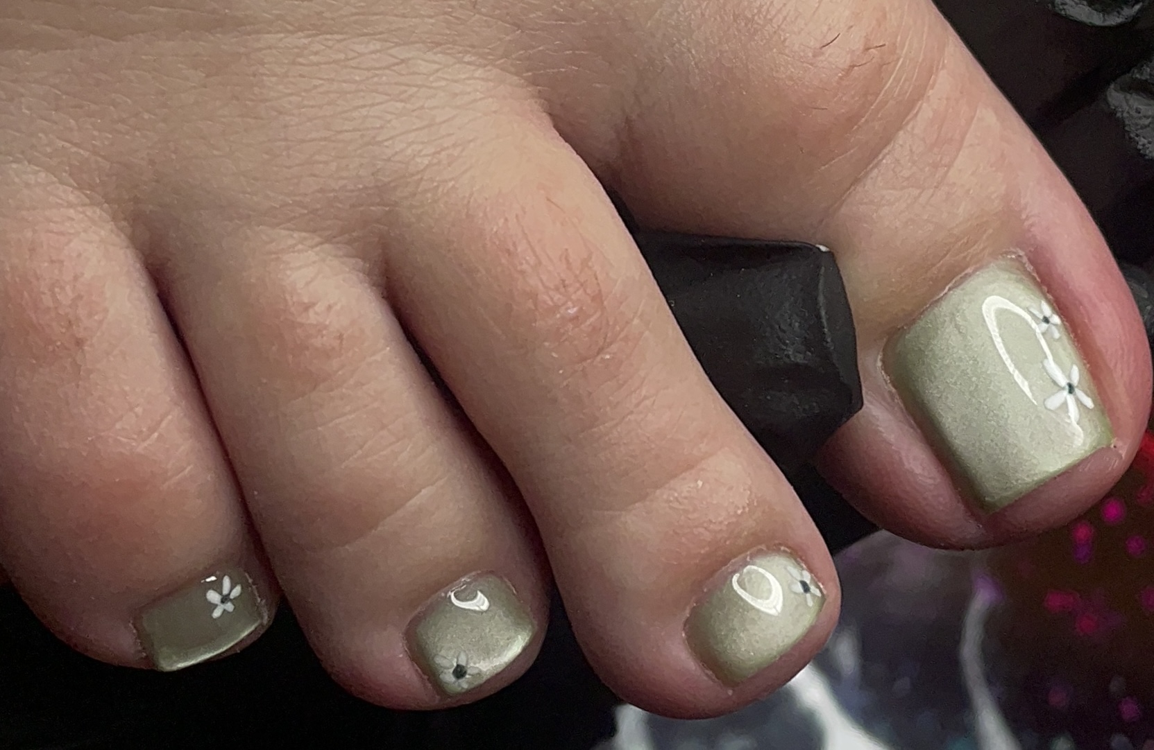 Minimal icy blue manicure set with frosted finish