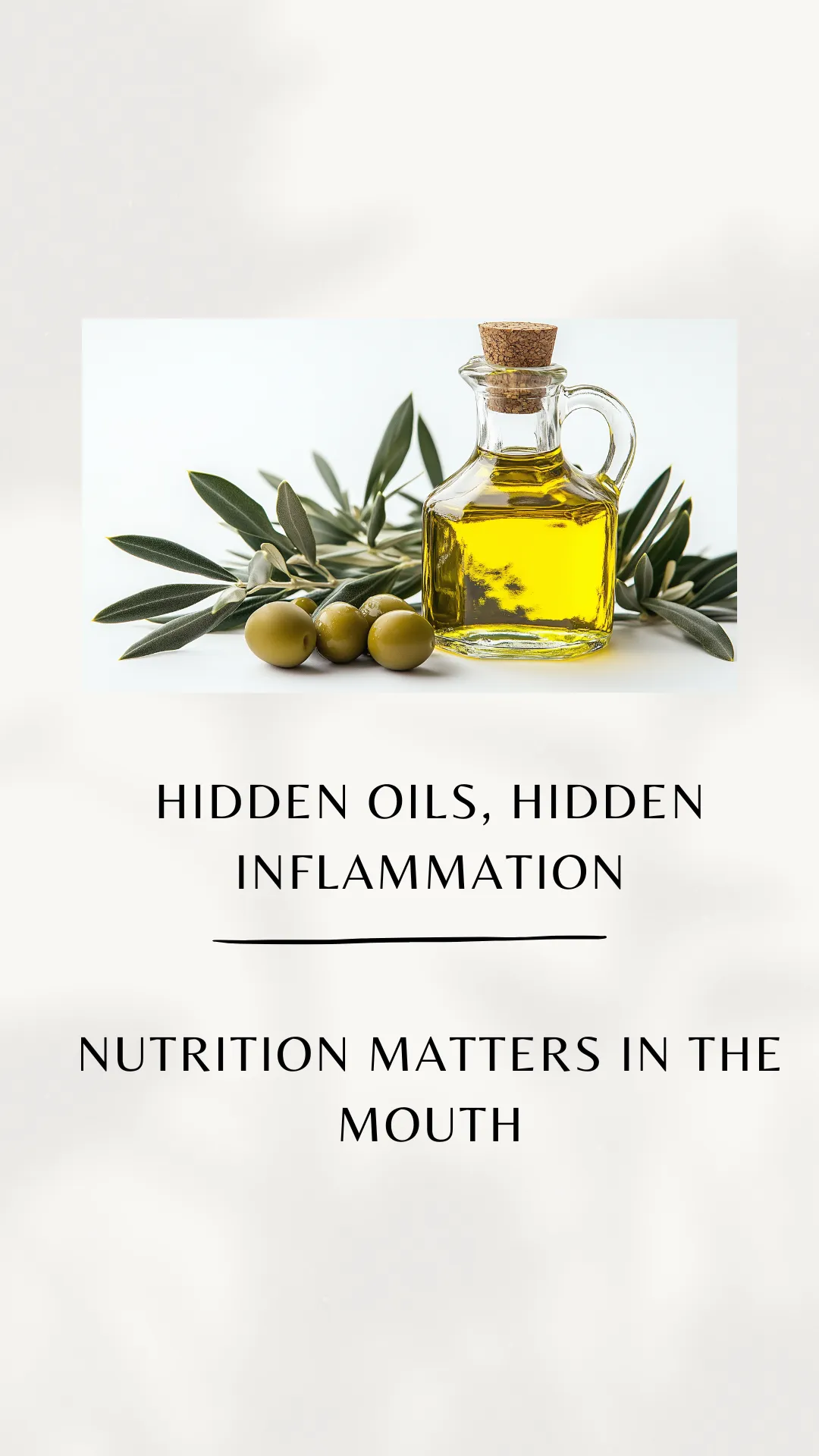 Seed Oils, Inflammation, and Your Mouth
