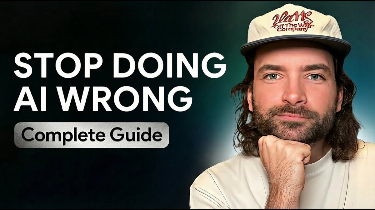 Rourke Heath next to the words Stop Doing AI Wrong, Complete Guide, the cover of his client pre-production tutorial
