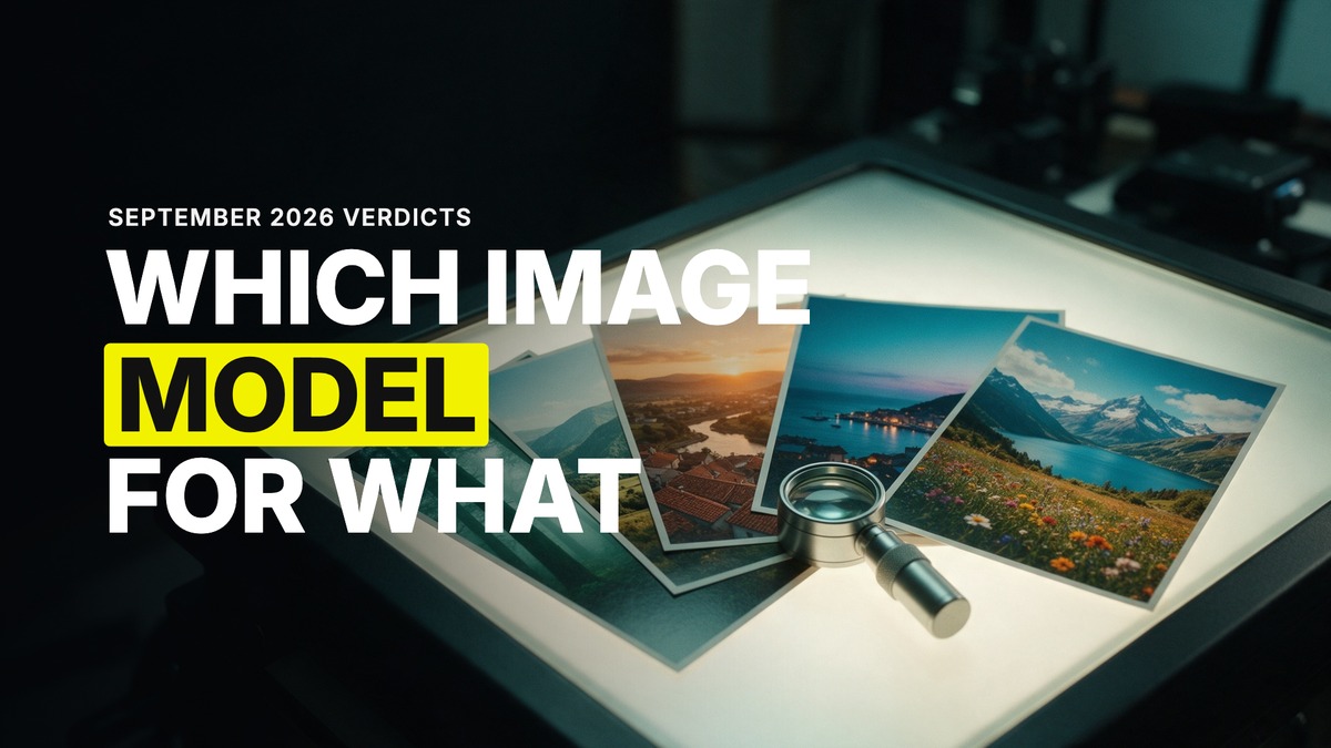 Which AI Image Model to Use for What (September 2026)