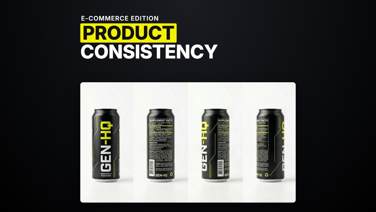 Product Consistency and Scale in AI Images and Video (E-commerce Edition)