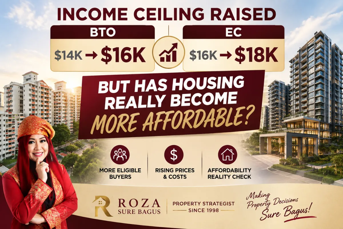 Income Ceiling Raised to $16K for BTO & $18K for EC