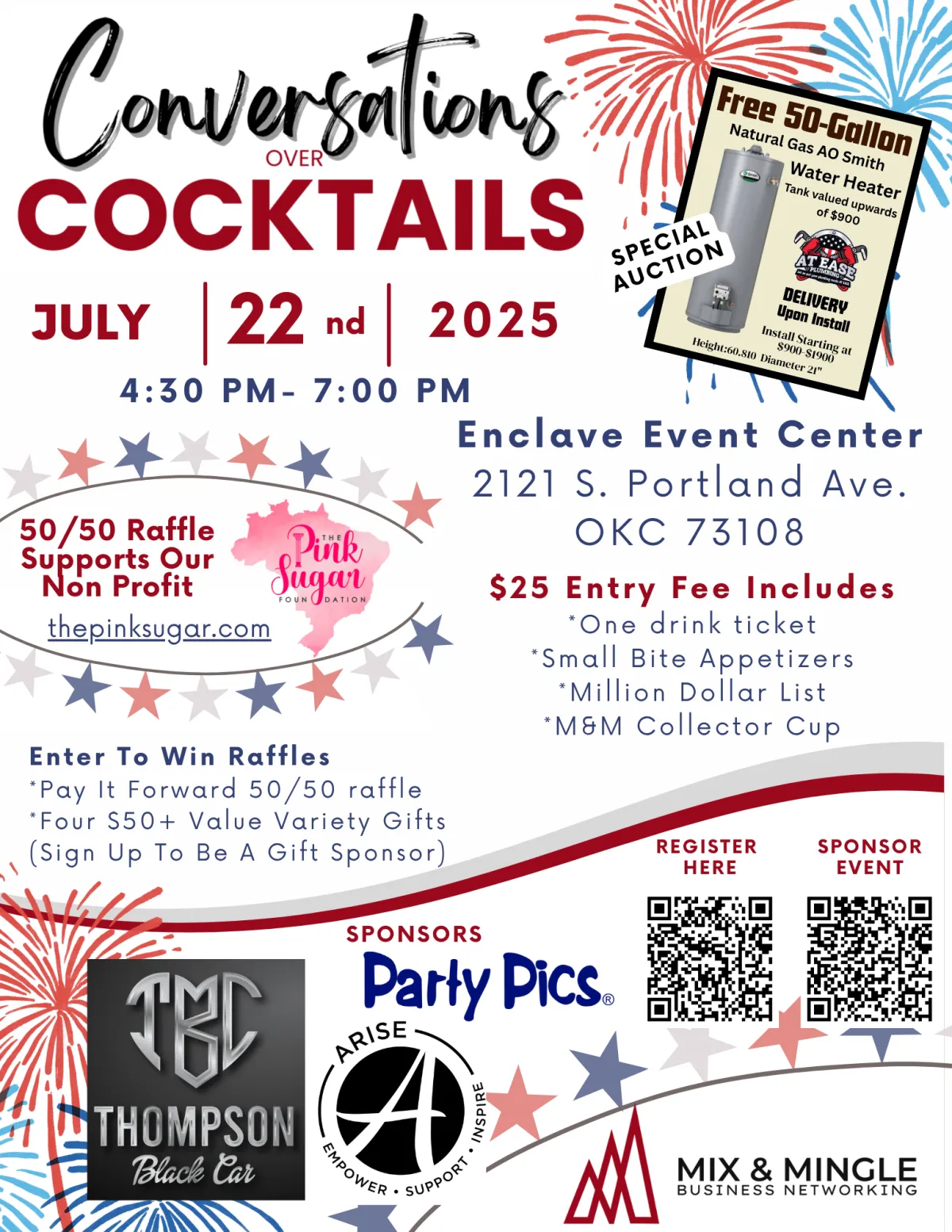 Conversations Over Cocktails Flyer