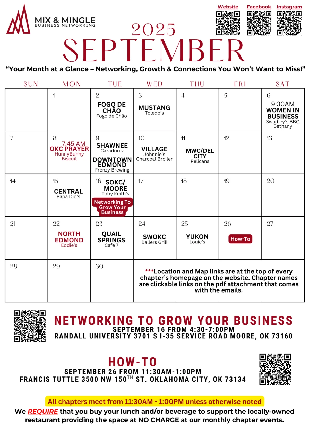 Upcoming Calendar