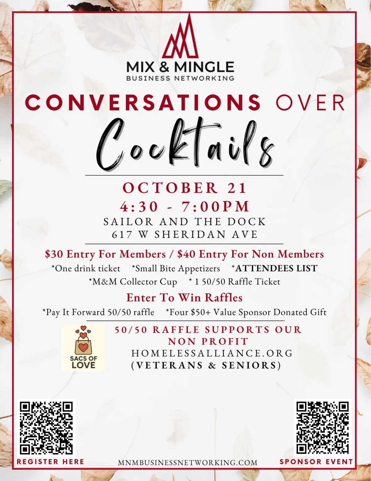 Conversations Over Cocktails Flyer