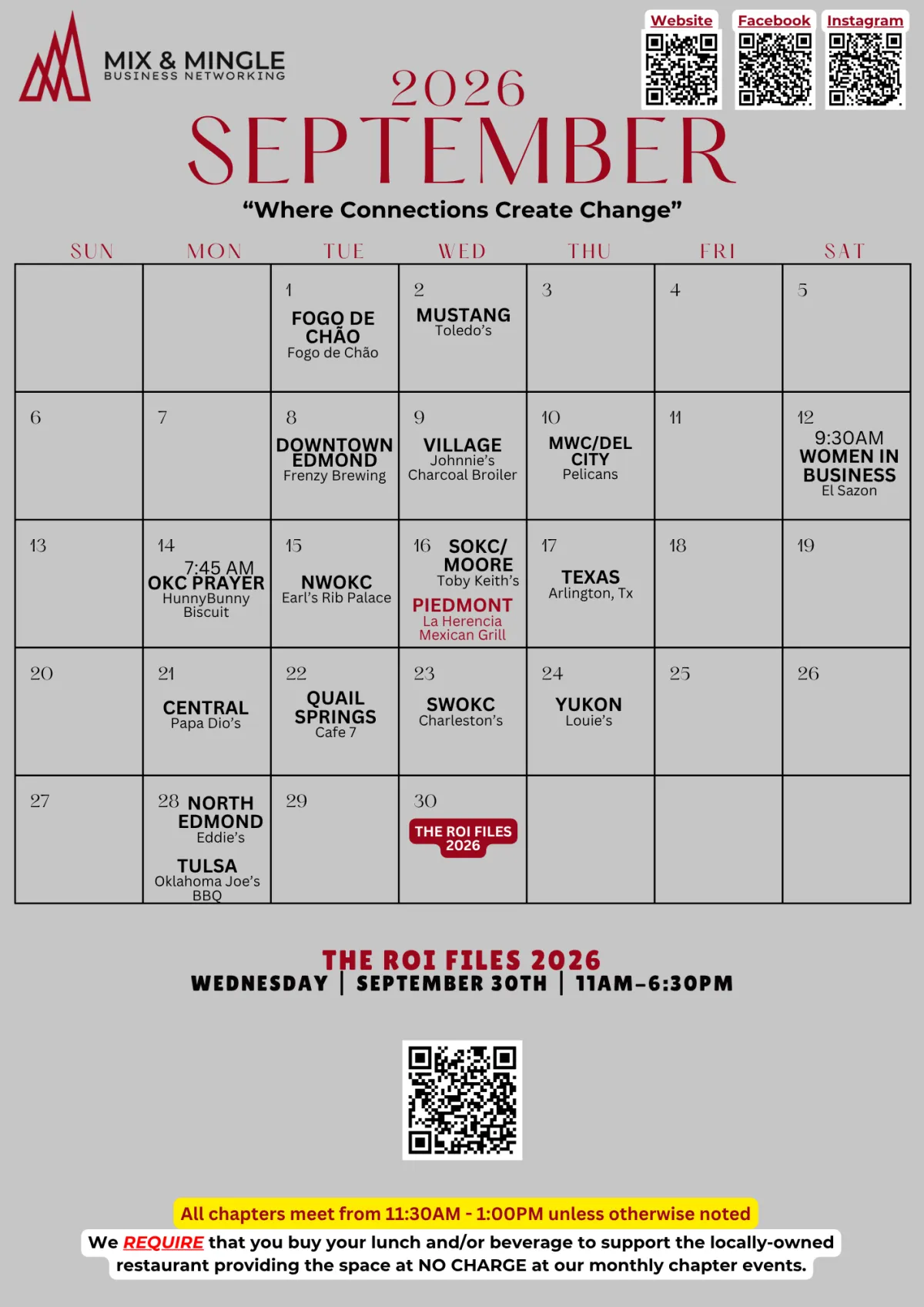 Upcoming Calendar