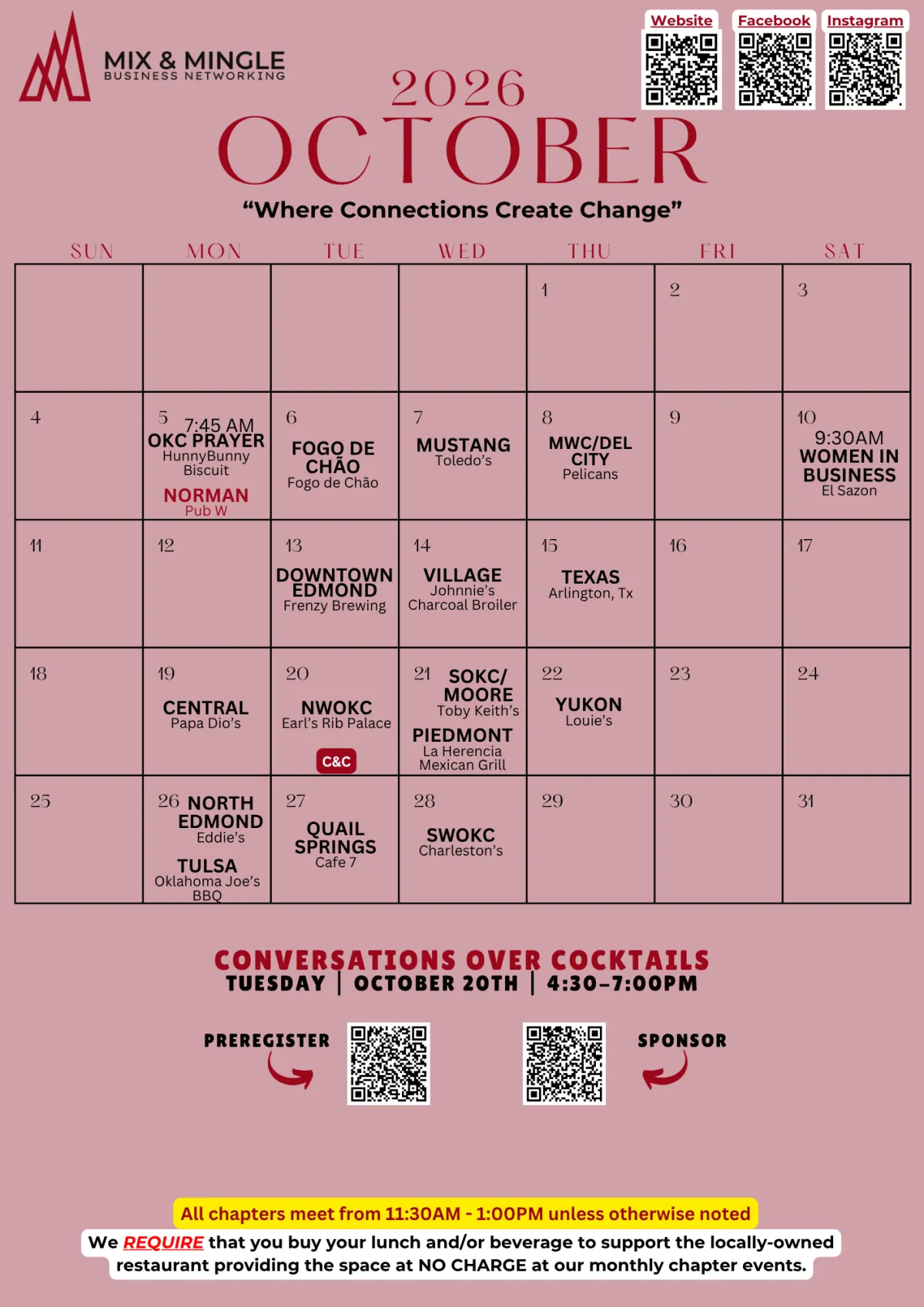 Upcoming Calendar