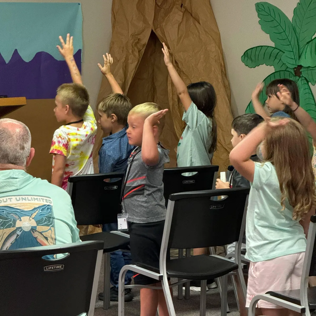 Children learning in Sunday School