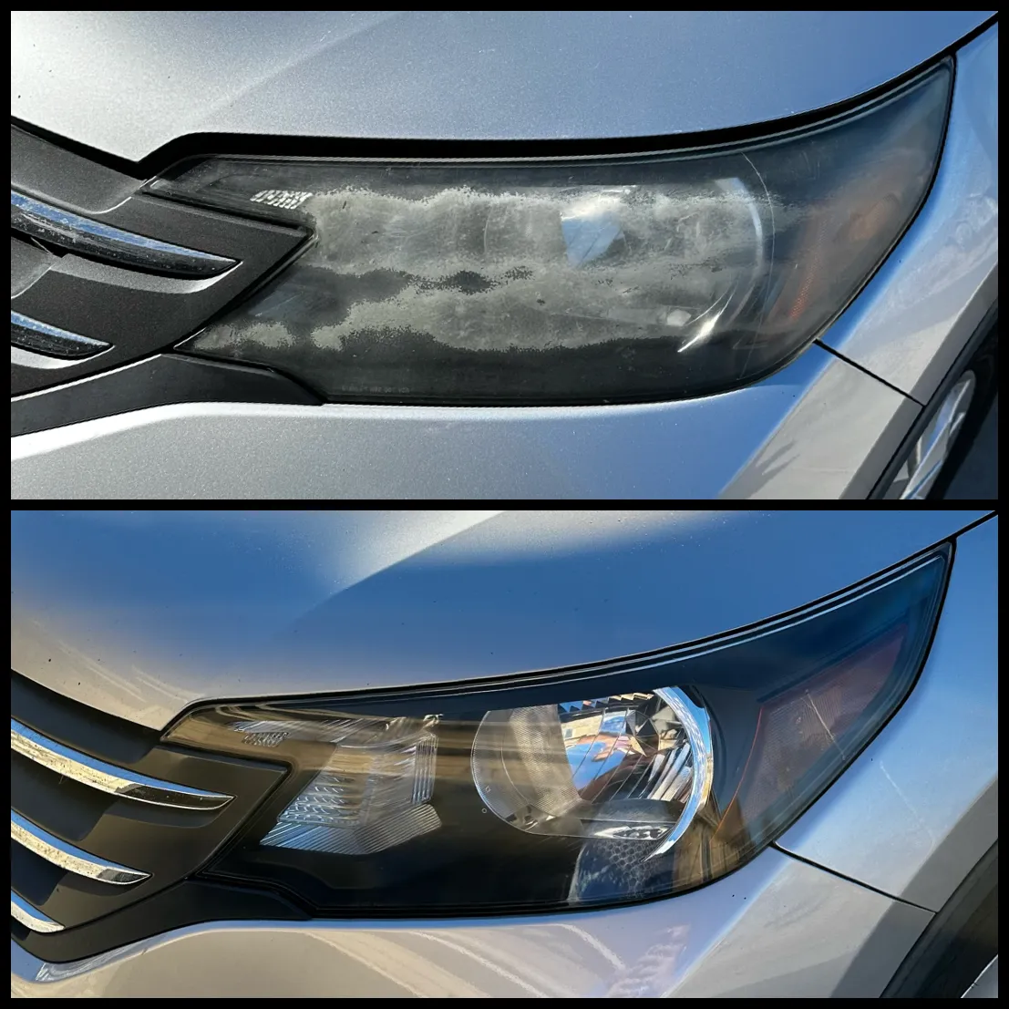 a blue sports car parked next to a lake