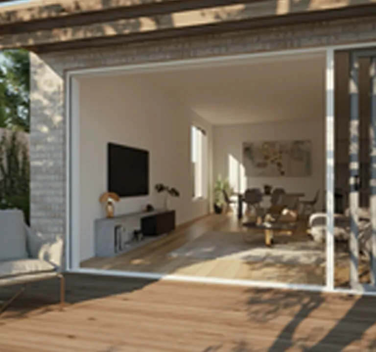 Horizon Single screen installed for minimalist doorway access