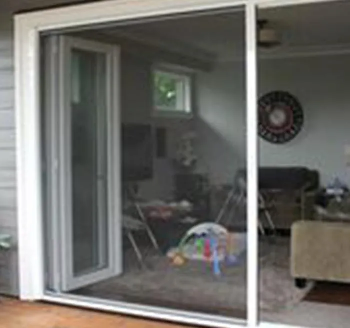 VistaView single slider extended across open doorway