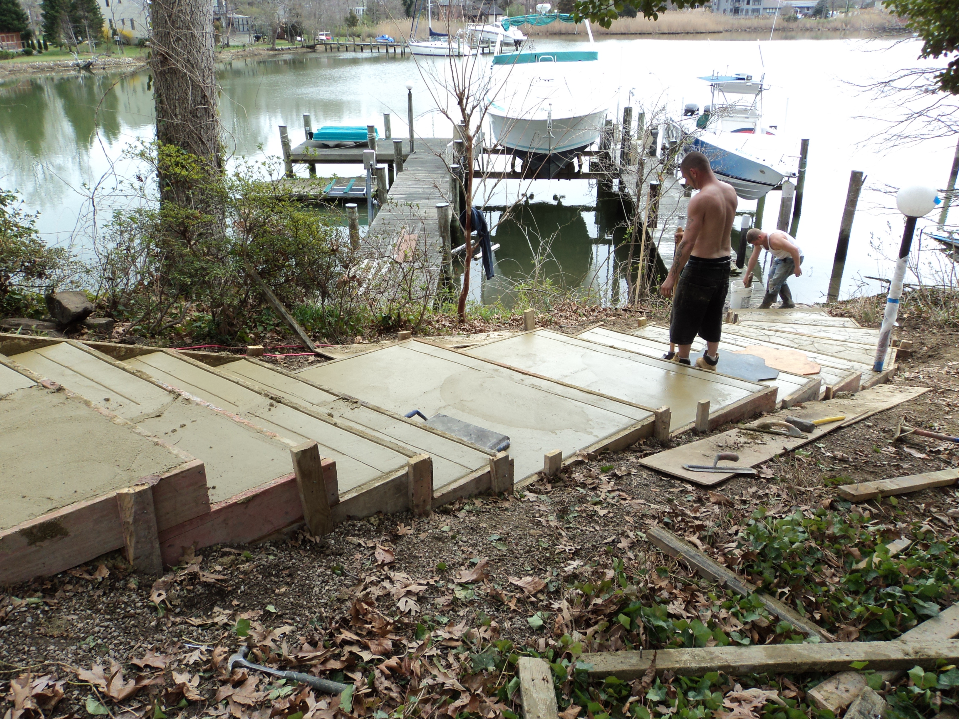 stamped concrete by steve smith waterfont concrete stairwell project