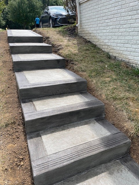 stamped concrete by steve smith waterfont concrete stairwell project
