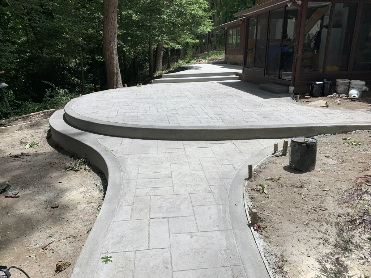 stamped concrete by steve smith waterfont concrete stairwell project