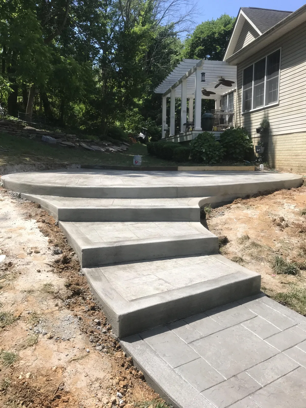 stamped concrete by steve smith waterfont concrete stairwell project