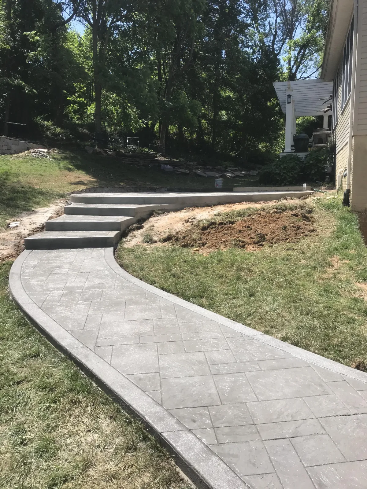 stamped concrete by steve smith waterfont concrete stairwell project
