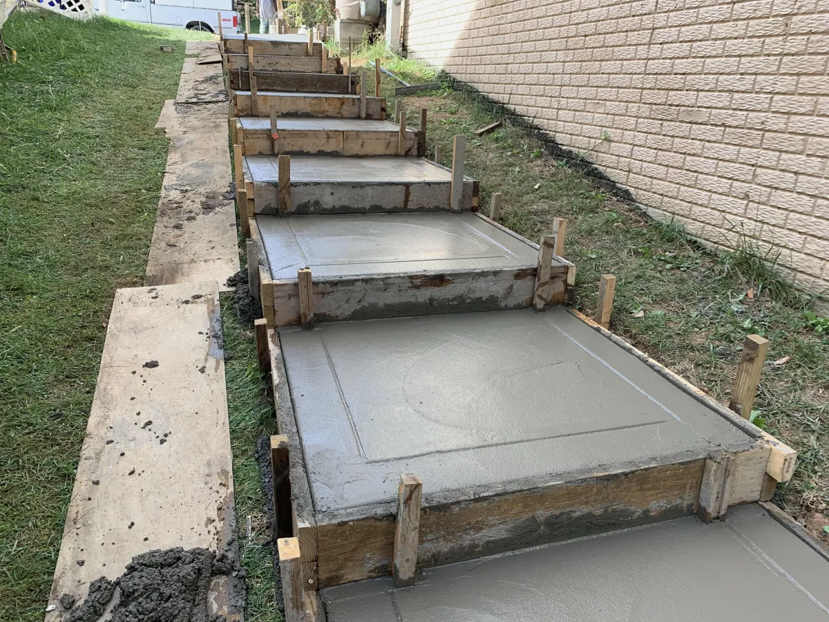 stamped concrete by steve smith waterfont concrete stairwell project