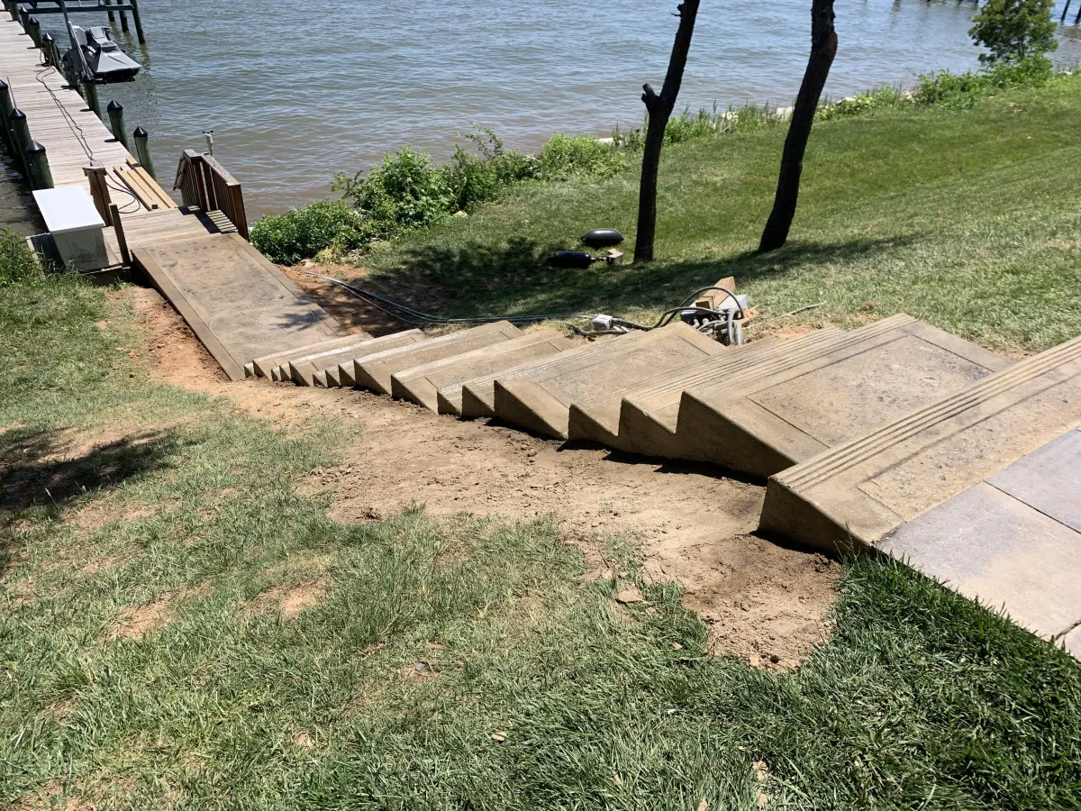stamped concrete by steve smith waterfont concrete stairwell project