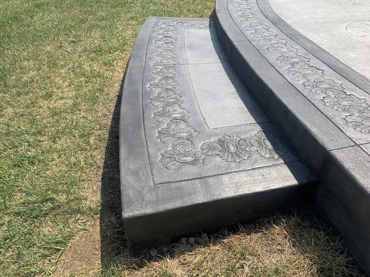 stamped concrete by steve smith waterfont concrete stairwell project