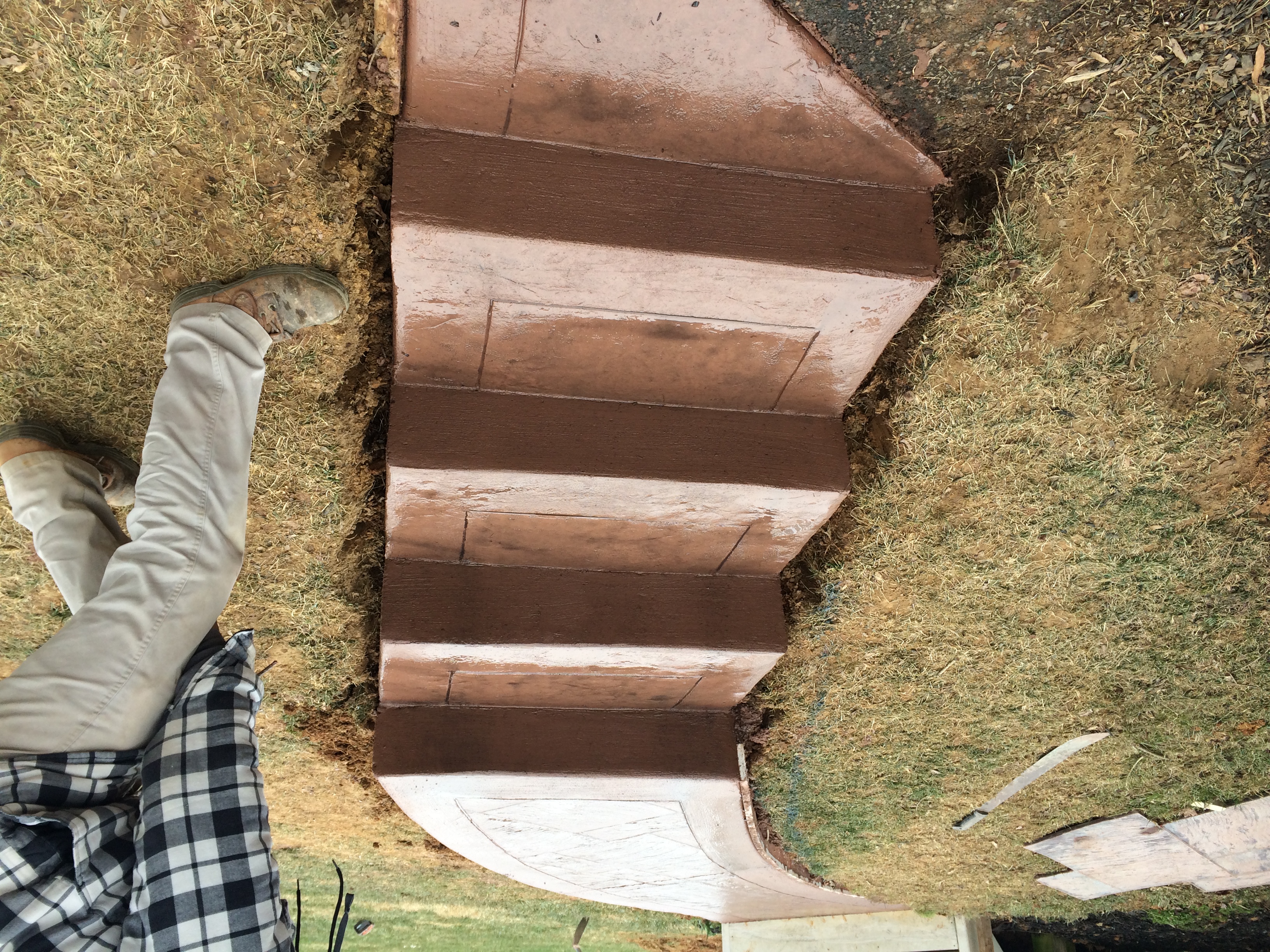 stamped concrete by steve smith waterfont concrete stairwell project